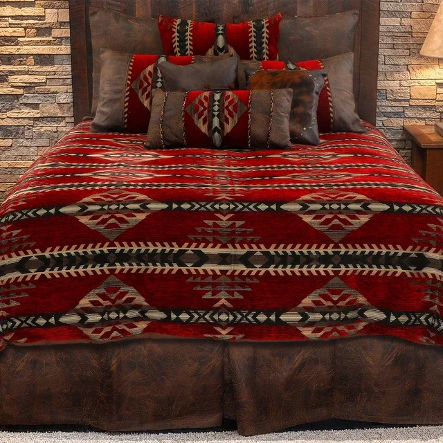 Gallop Claret Duvet Cover - Twin