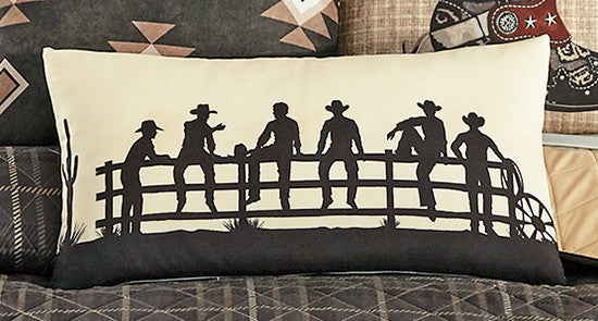 Sunset Ranch Cowboys Pillow