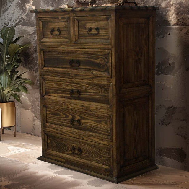 Twisted Top Chest of Drawers - 6 Drawers