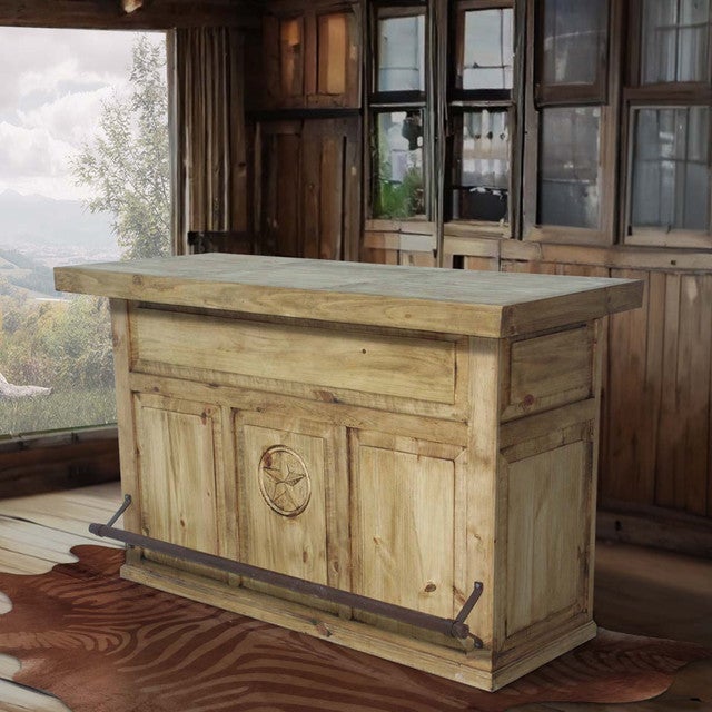 Saloon Star Bar with Footrail - Honey