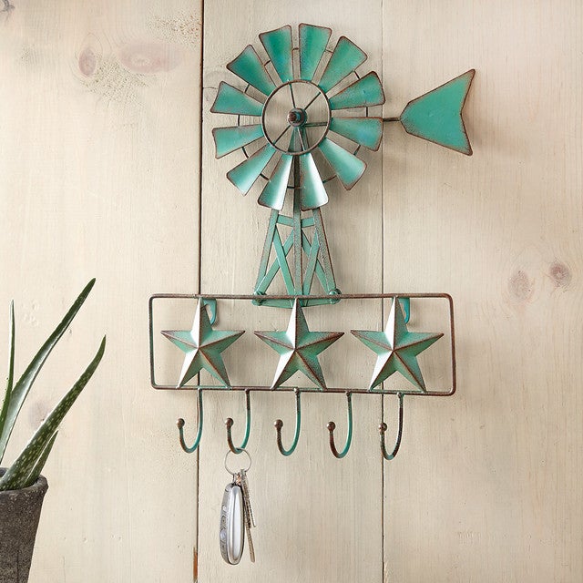 Turquoise Star & Windmill Wall Hooks