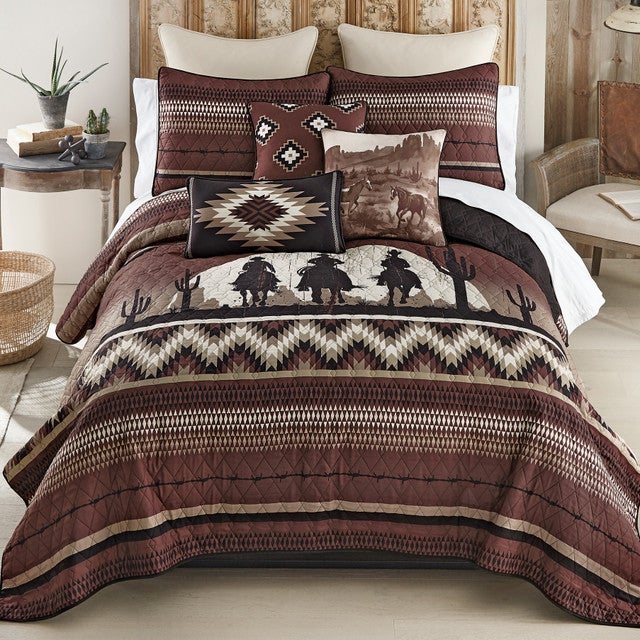 Cowboy Horizon Quilt Bed Set - Queen