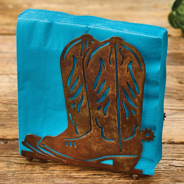 Cowboy Boots Metal Napkin Holder - OUT OF STOCK UNTIL 02/06/2026
