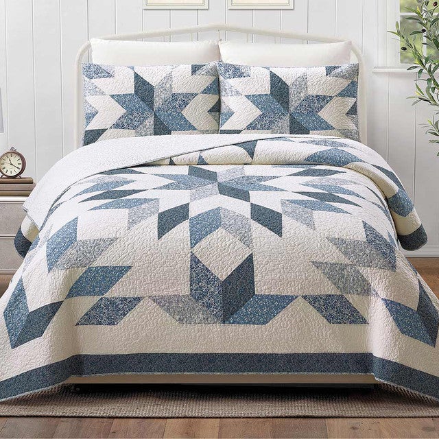 Patchwork Starburst Quilt Set - Twin