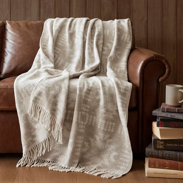 Manitoba Cotton Blend Neutral Throw - OUT OF STOCK UNTIL 07/02/2026