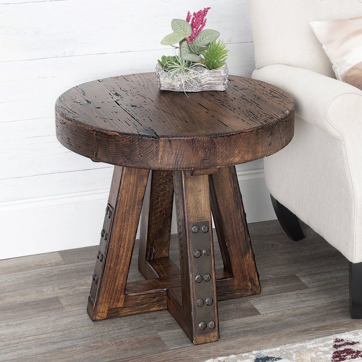 Rustic Wood スターテーブル S 無垢　チーク rw2222019064_00_1200x1200_crop